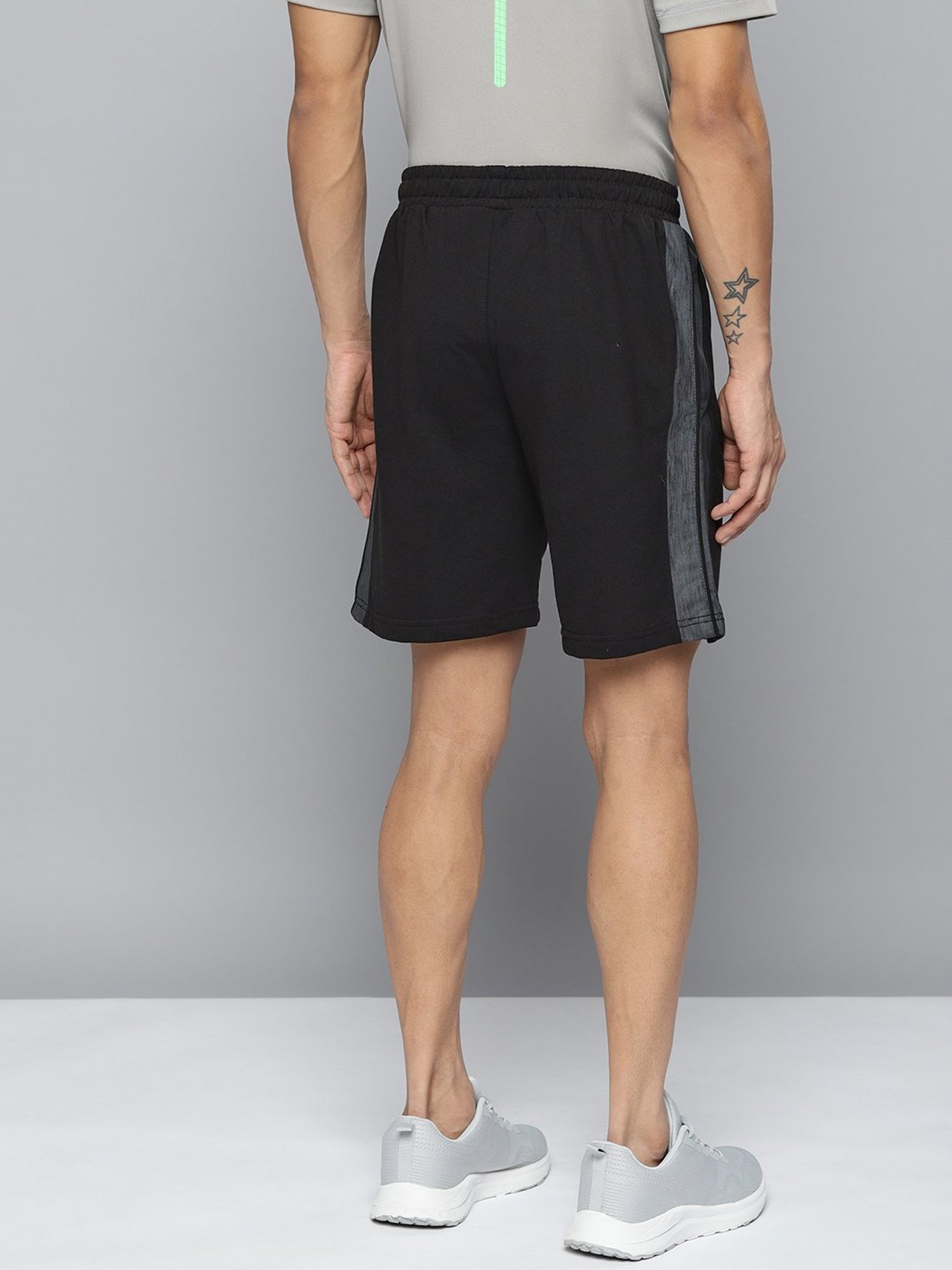 ALCIS Black Slim Fit Sports Shorts