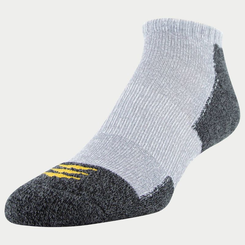 PowerSox Men's Workwear 6pk No Show Athletic Socks - Black Marl/Gray 6-12.5