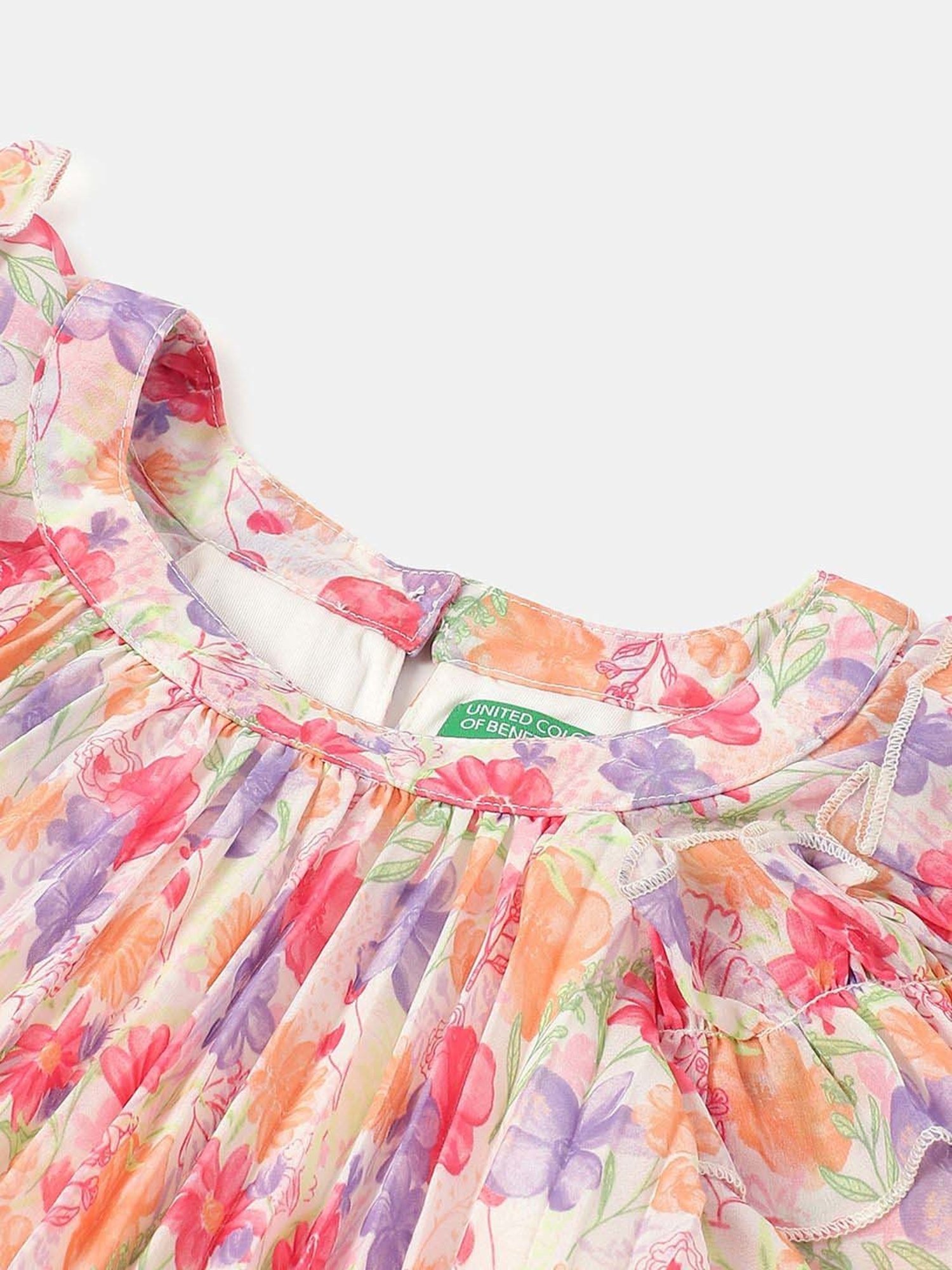 Budding Bees Kids Multicolor Floral Print Dress