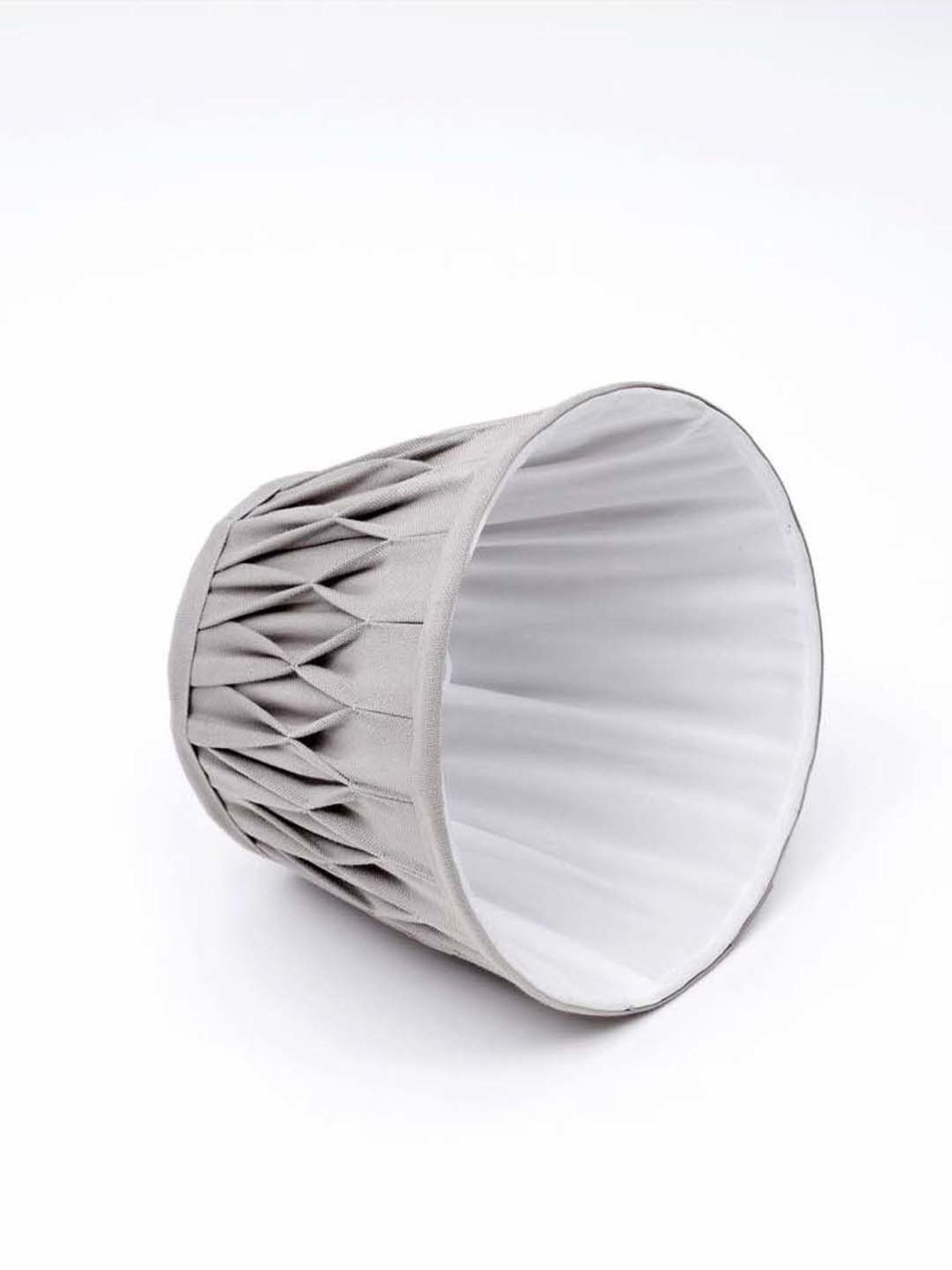 Kapoor E Illuminations Natural Cotton Tuck Pleated Empire Shade