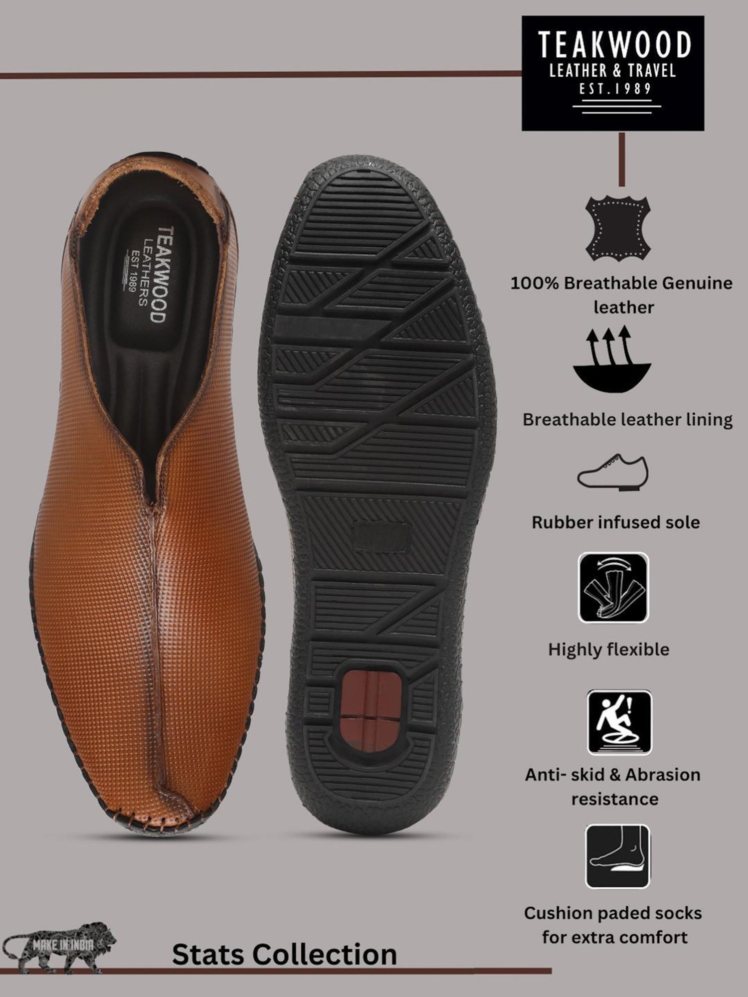 Teakwood Leathers Men's Tan Casual Loafers