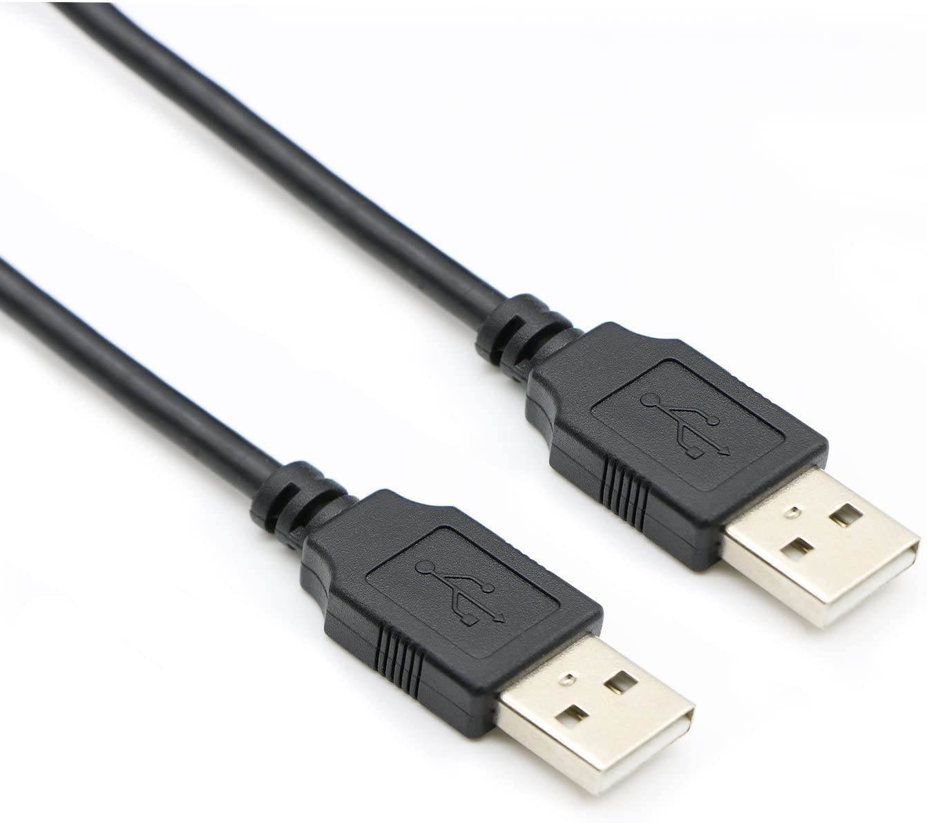 Pasow USB 2.0 Type A Male to Type A Male Extension Cable AM to AM Cord Black (25Feet/8M)