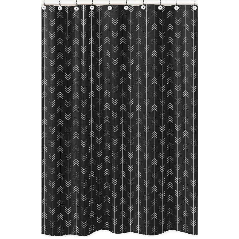 Lumberjack Collection Shower Curtain Black/White - Sweet Jojo Designs