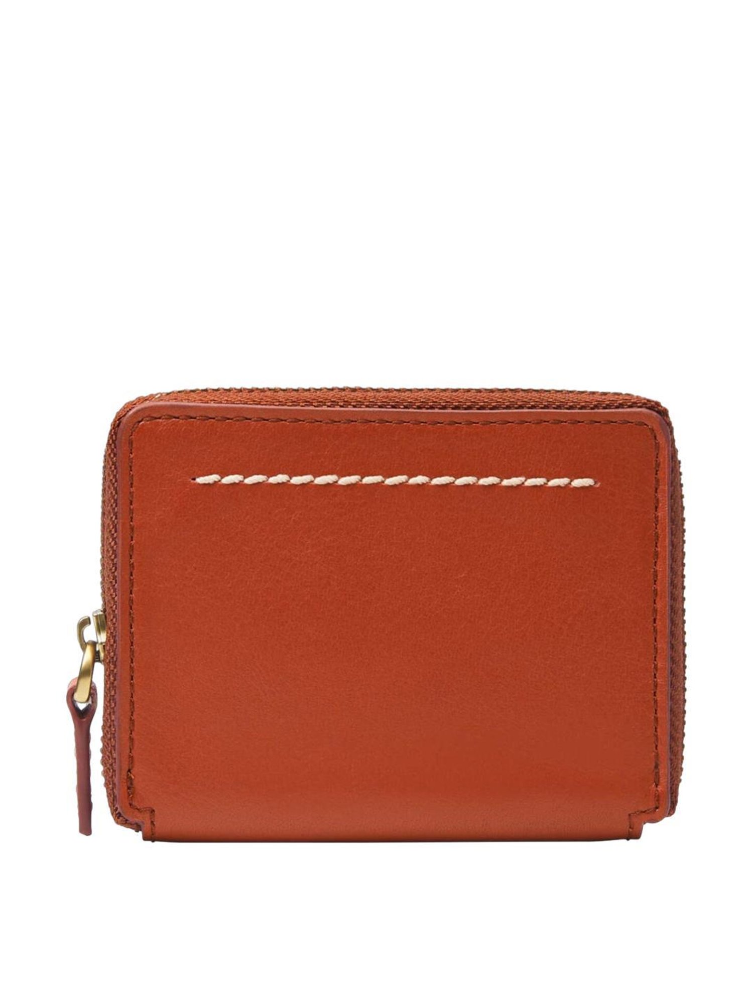 Fossil Orange Solid Zip Around Wallet