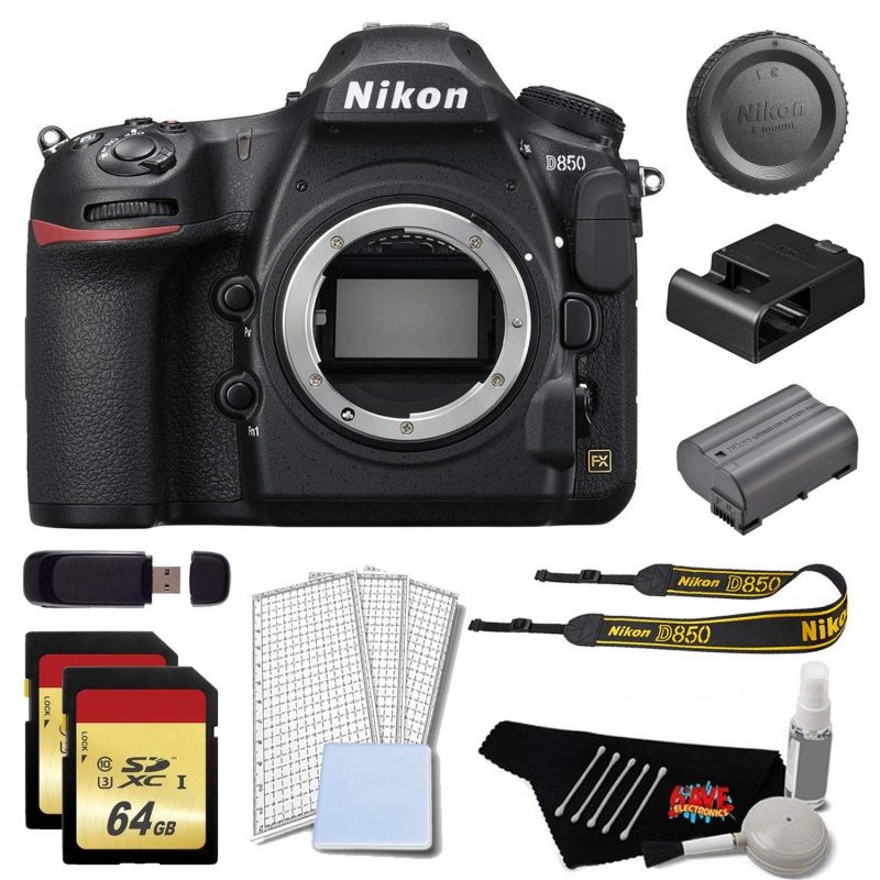 Nikon D850 DSLR Camera Body Only Gold Bundle (Intl Model)
