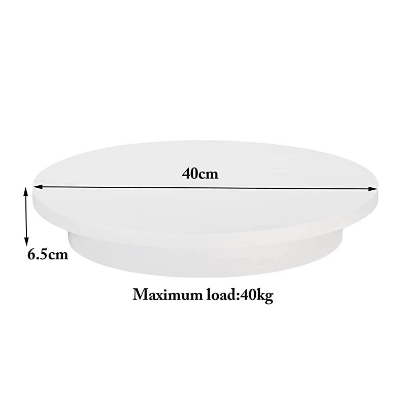 Professional 360 Degree Photography Turntable for Product Photography 158in40cm DiameterAutomatic Remote Control AngleSpeedDirection Various Rotation Mode White