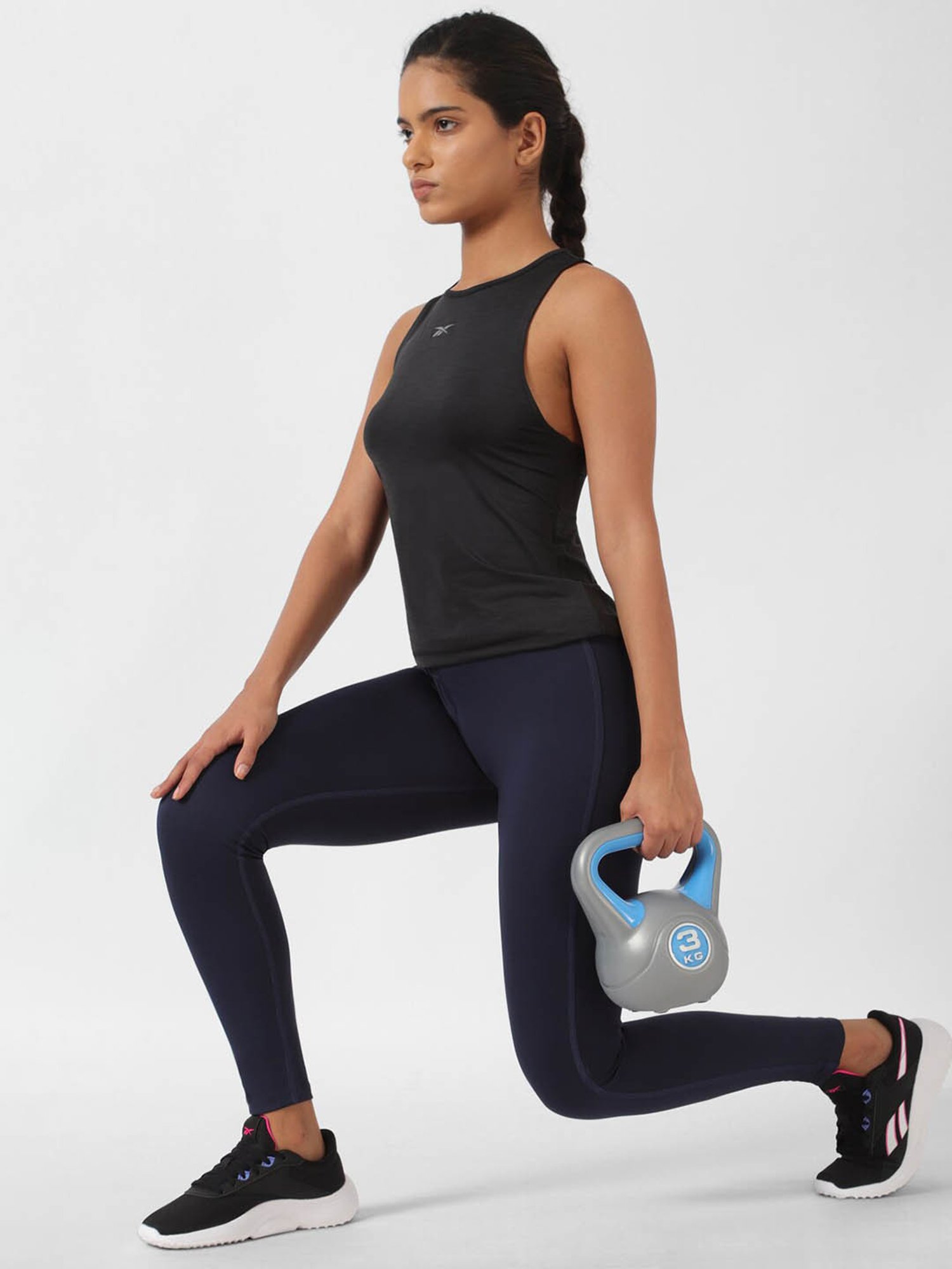 KENDALL + KYLIE Black Cotton Sports Tights