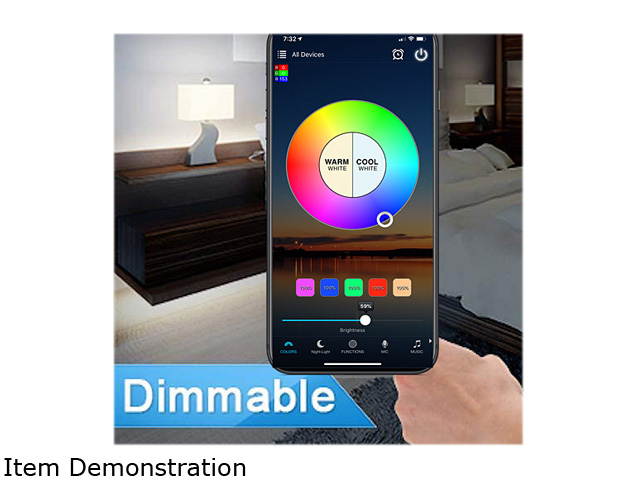 MagicLight Smart Light Bulb (60w Equivalent), A19 7W Multicolor 2700k-6500k Dimmable WiFi LED Bulb, Compatible with Alexa Google Home Siri IFTTT