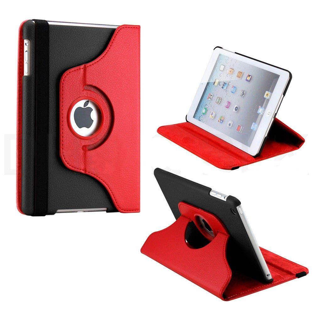KIQ Premium PU Leather Case Cover, Multi-View Angle Position Stand Soft-Velvet Interior, Rotating, Swivel Tablet Holder For Apple iPad 9.7 2nd, 3rd, 4th Gen (2011~2012 release) (Giraffe)
