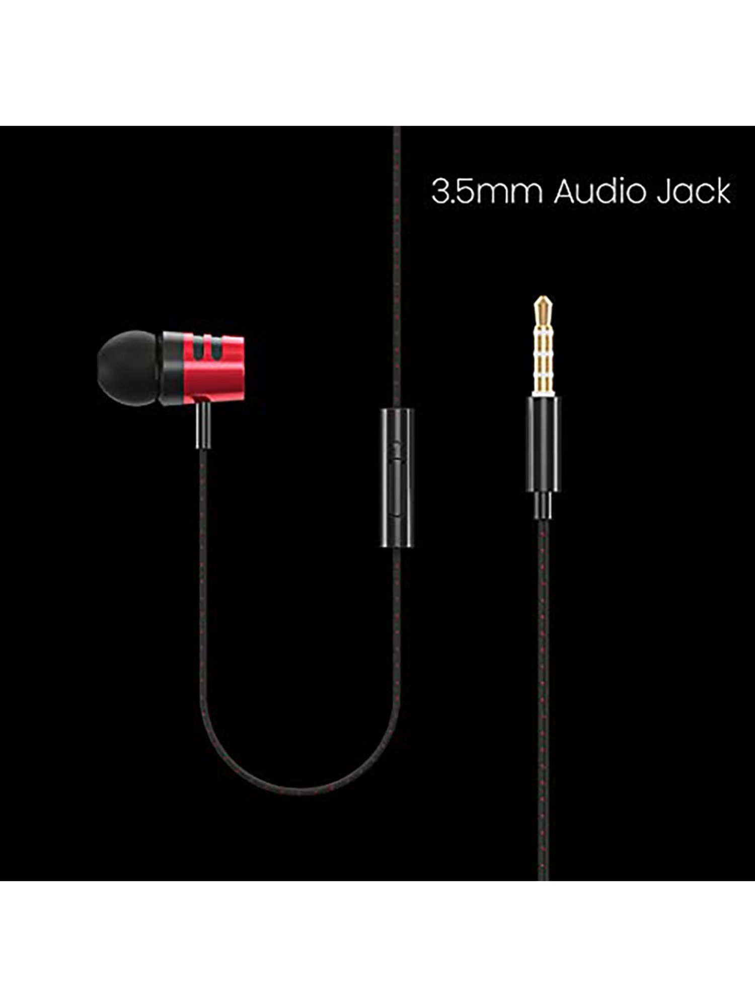 Portronics Ear 2 POR-1371 Wired Earphone with Mic (Black)