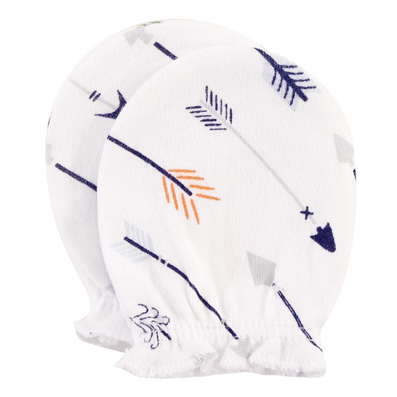 Hudson Baby Infant Boy Cotton Scratch Mittens, Foxes, 0-6 Months