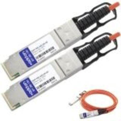 AddOn MSA and TAA Compliant 40GBase-AOC QSFP+ to QSFP+ Direct Attach Cable (850nm, MMF, 1m)