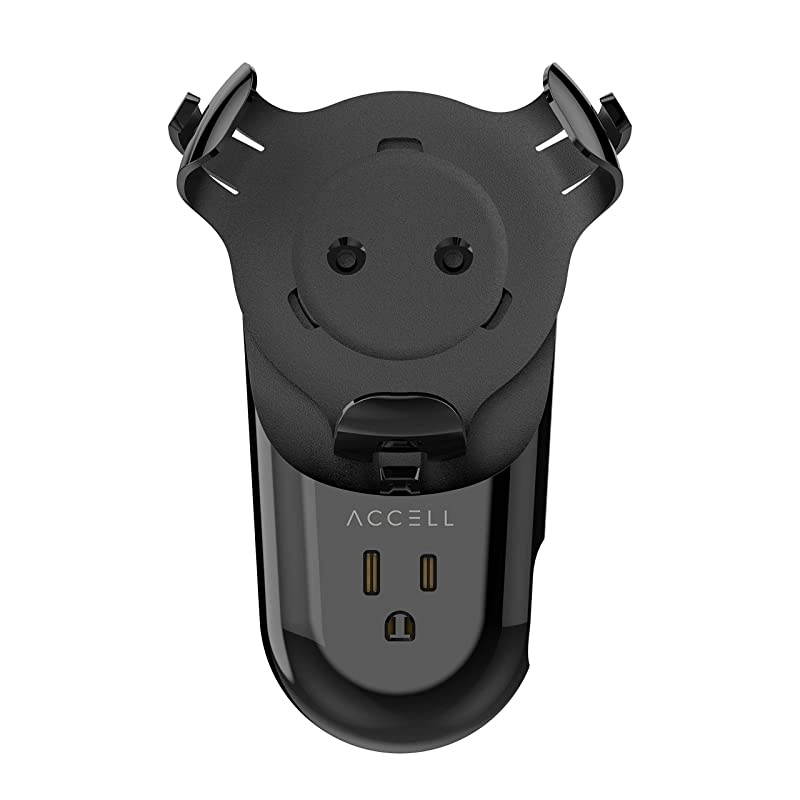 Power Dot Wall Charger Perfect  Echo Dot 3rd Gen Holder with 2 USB Type A Charging Ports Black