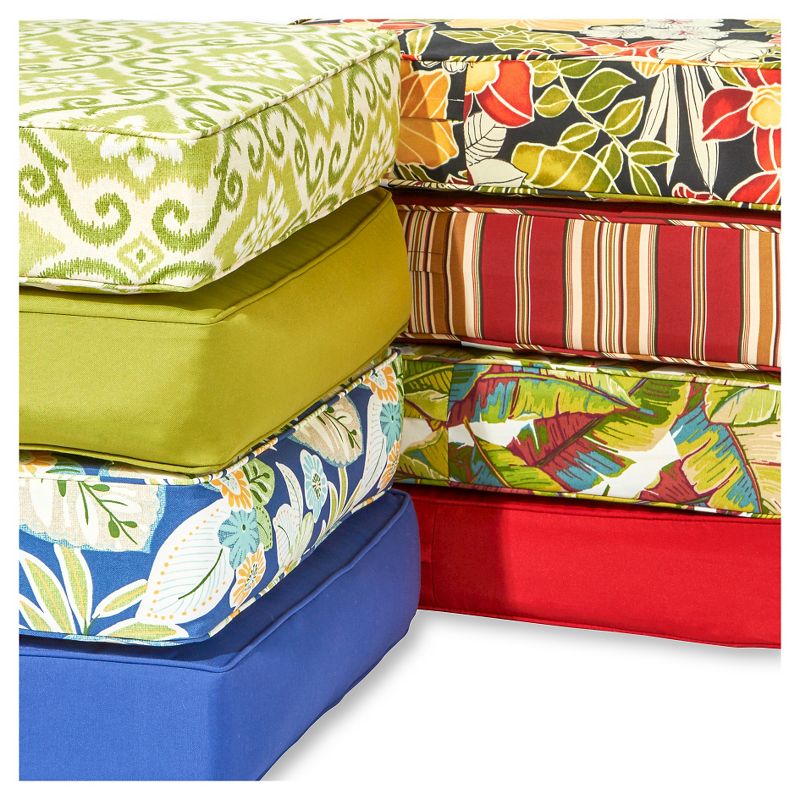 2pc Aloha Black Outdoor Deep Seat Cushion Set - Kensington Garden