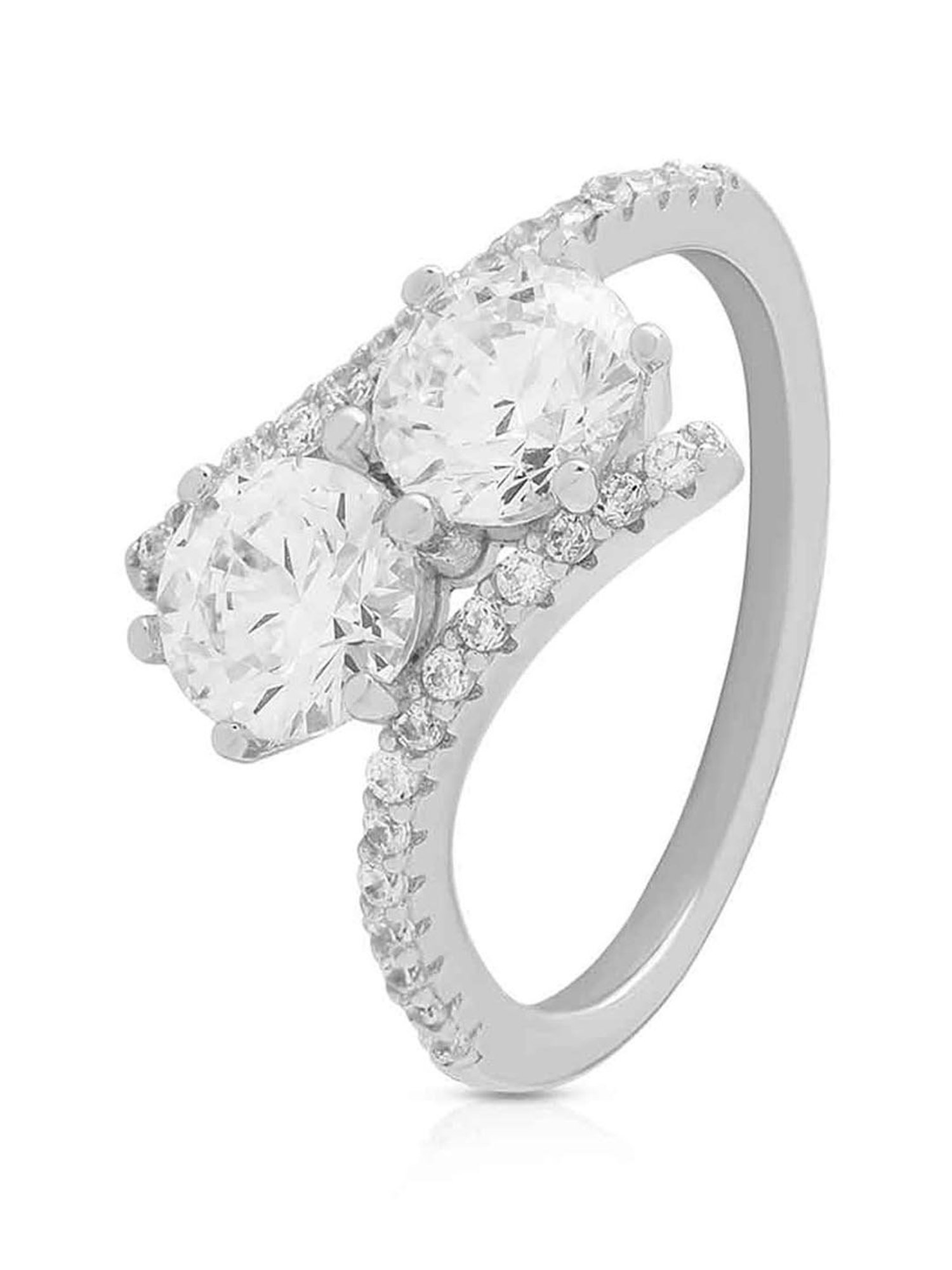 Anayra 92.5 Sterling Silver Sparkling Ring for Women