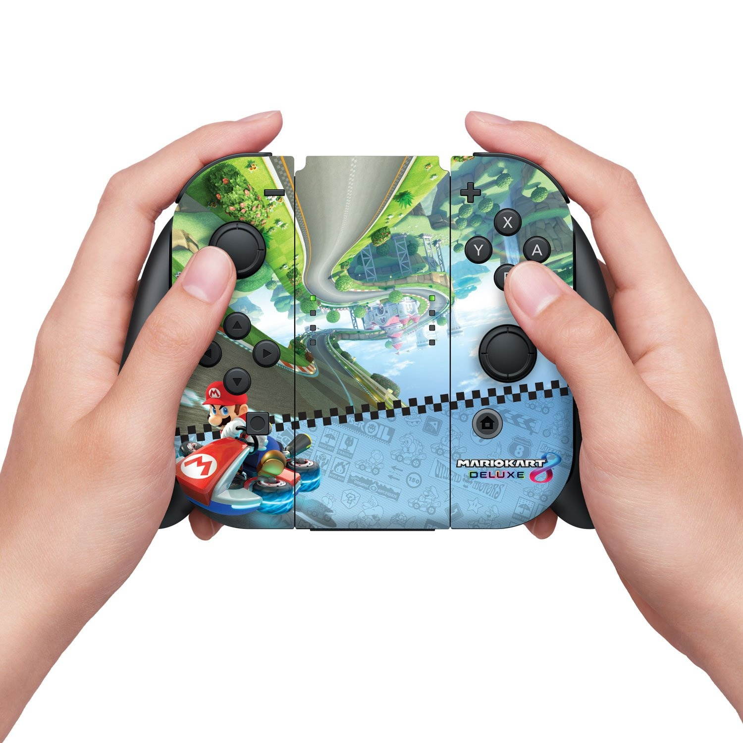 Controller Gear Nintendo Switch Skin & Screen Protector Set Officially Licensed By Nintendo - Super Mario Kart 8 Deluxe: "Anti Gravity" - Nintendo Switch