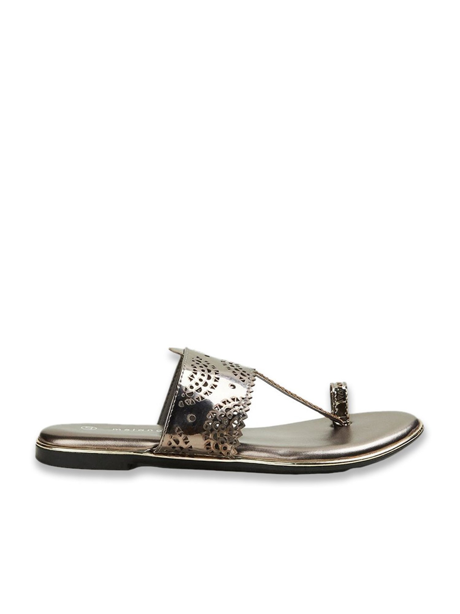 Melange by Lifestyle Women's Pewter Toe Ring Sandals