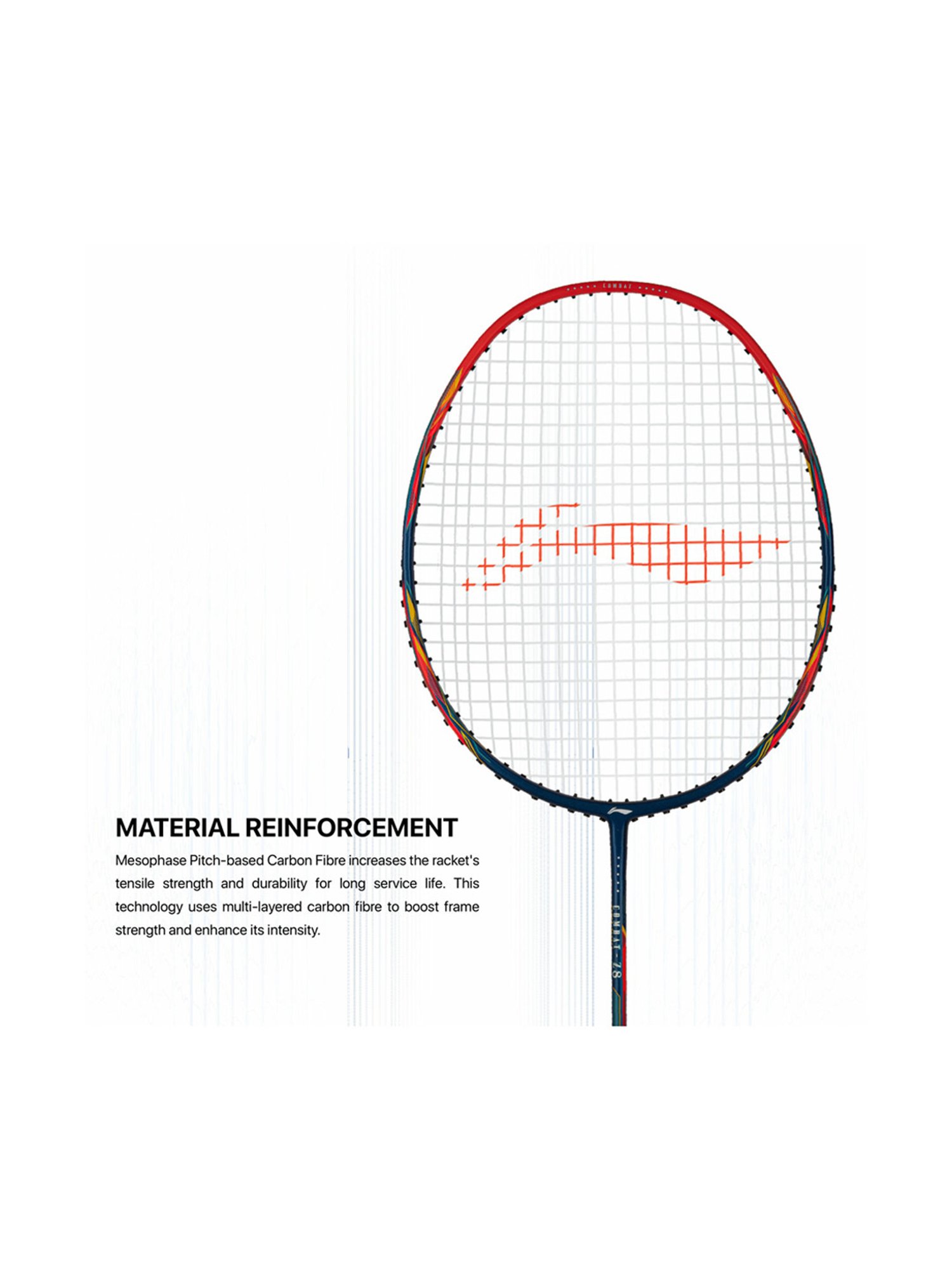 Li-Ning Combat Z8 Badminton Racket (Red) Size - Medium