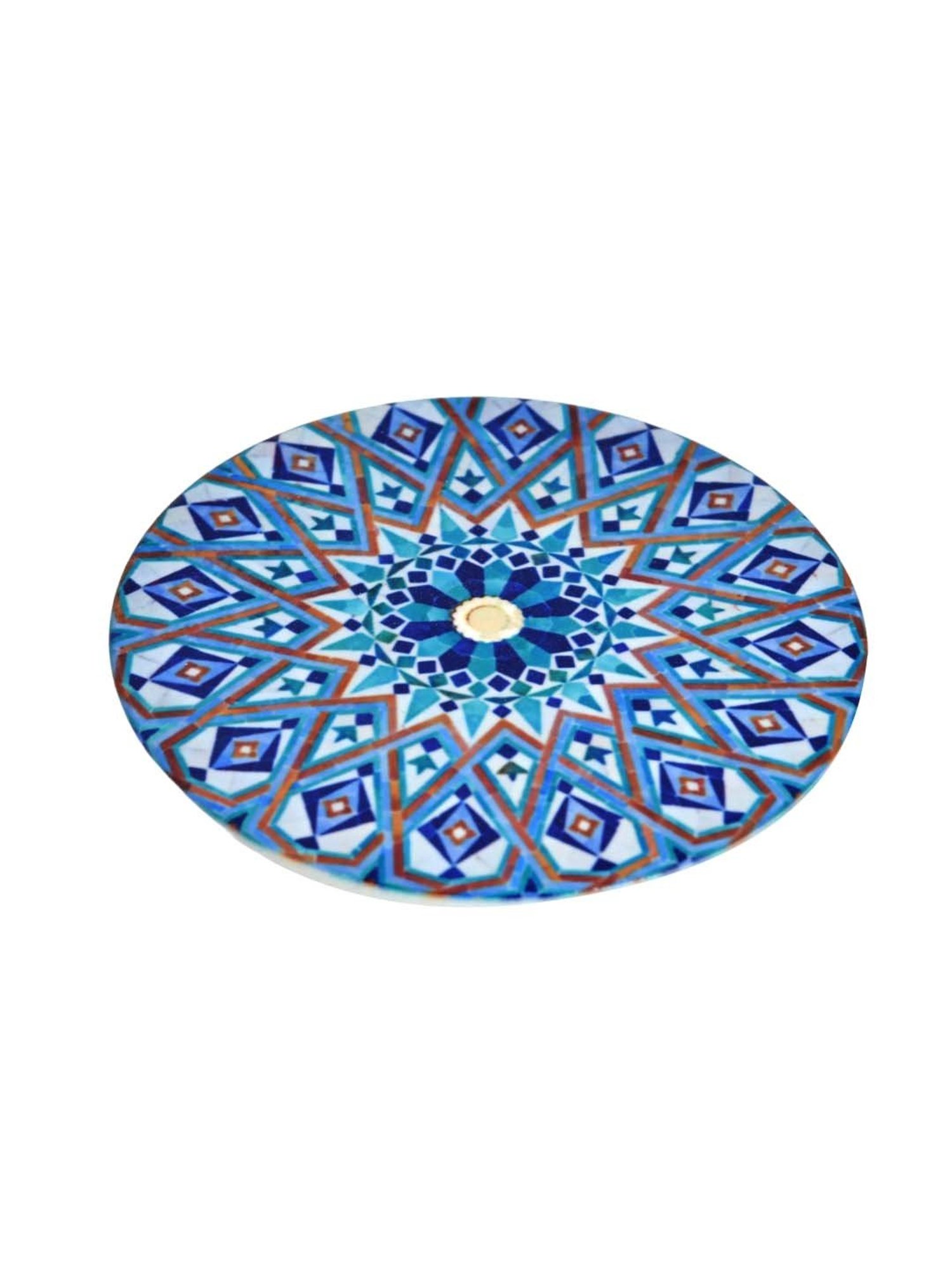 Crayton Hexagon Beige Geometric MDF Coaster - Set of 4