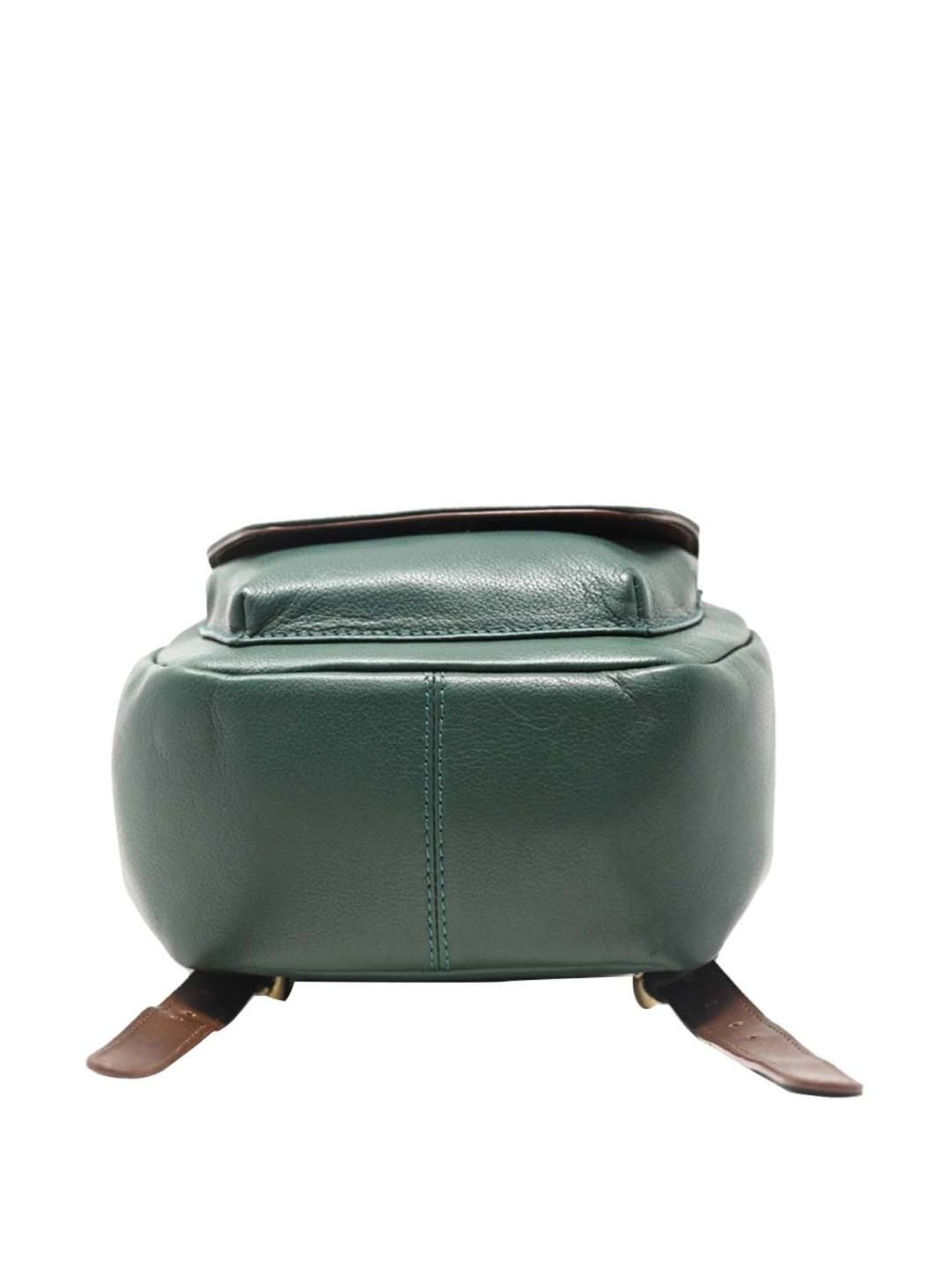 Tohl Devon Green Leather Medium Backpack