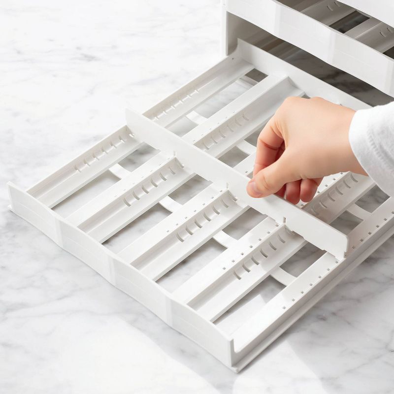 YouCopia SpiceStack Adjustable Spice Organizer White