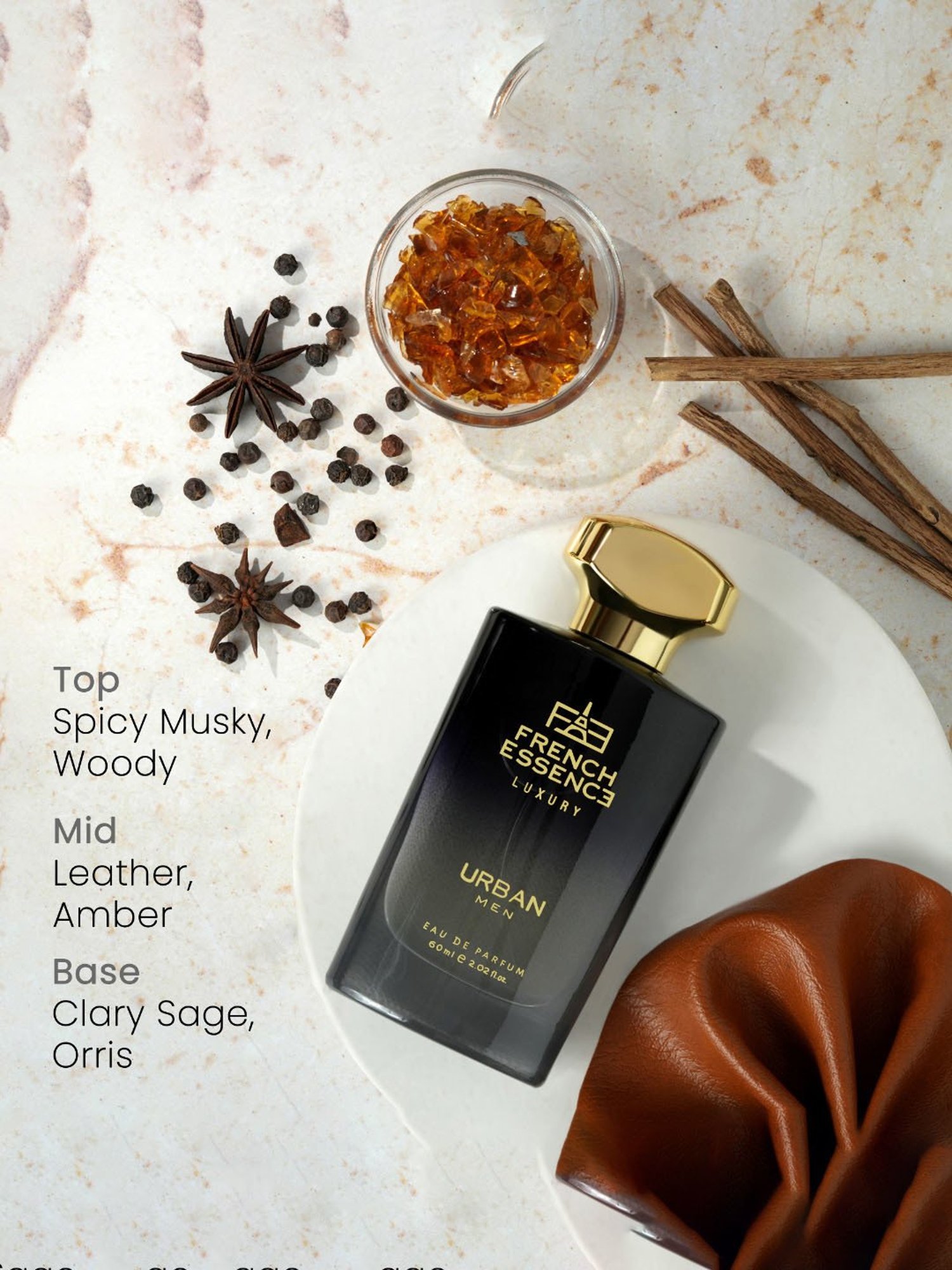 French Essence Luxury Urban Eau de Parfum for Men - 60 ml