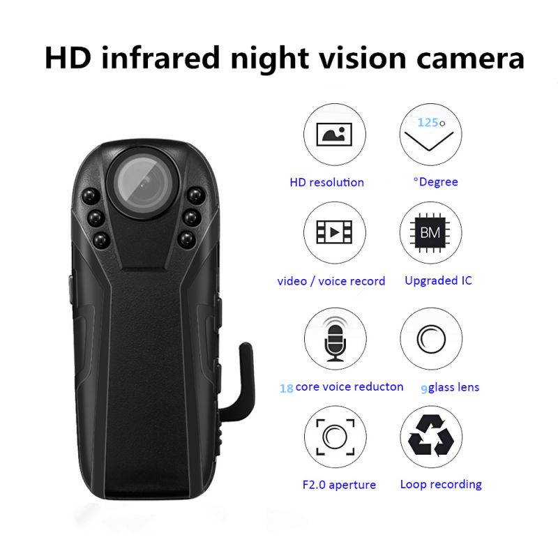 1080P Mini Camera Infrared night vision Video recorder Surveillance camera Police super wide angle Action camera Camcorder