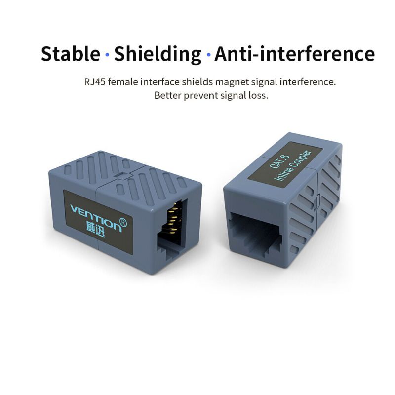 VENTION Network Cable Coupler RJ45 Cable Extension LAN Cables Cat6 Ethernet Gigabit Module Connector Female to Female