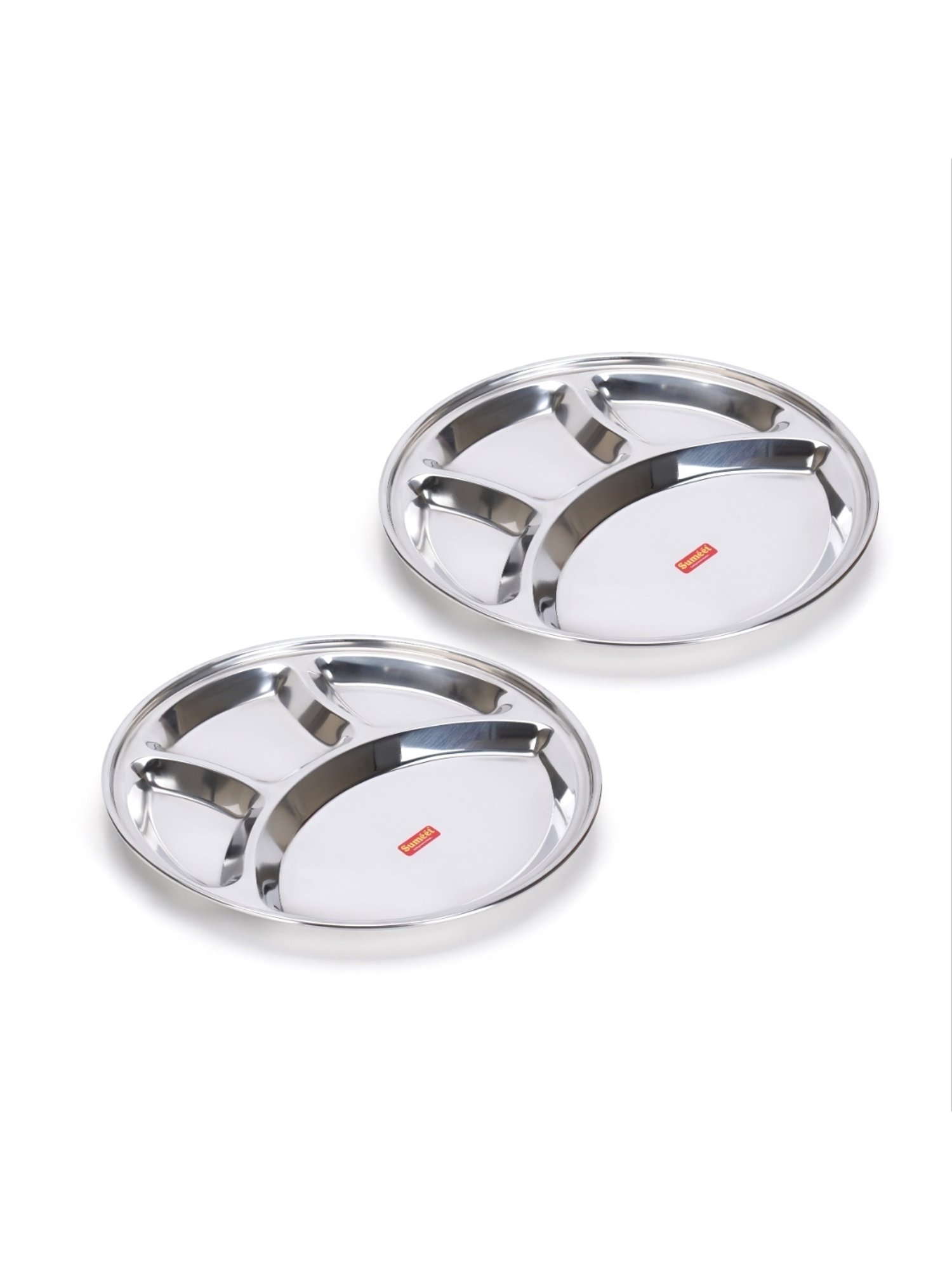 Nestasia Premium Quality Mandala Yellow Spiral Printed Square Shaped Ceramic Plate With Handle