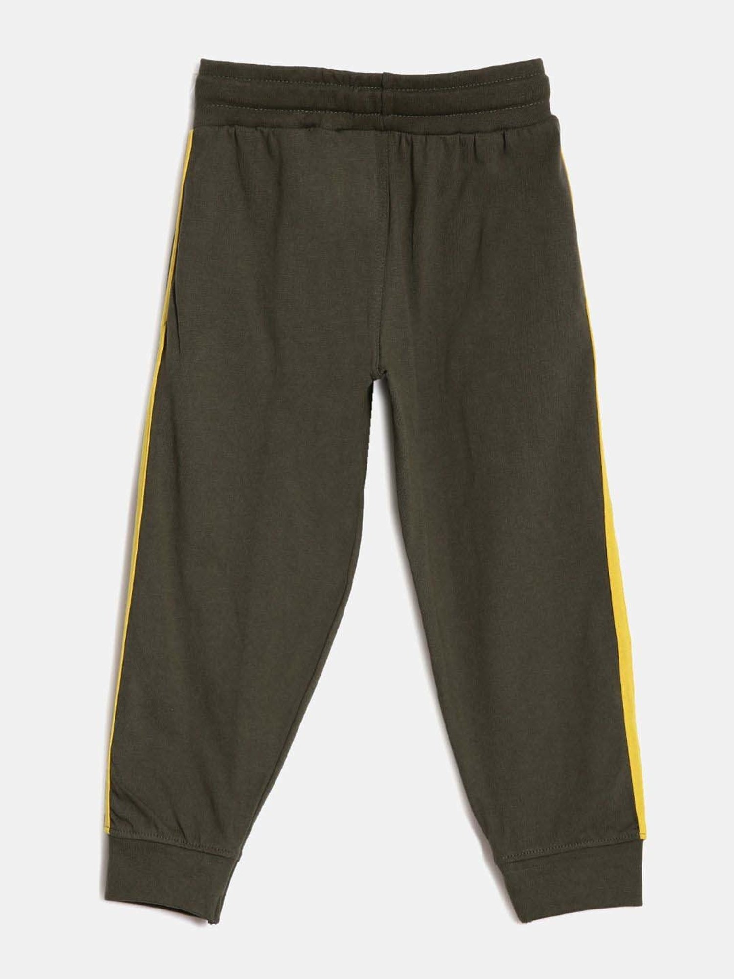 Dixcy Scott Originals Kids Olive & Yellow Cotton Relaxed Fit Joggers