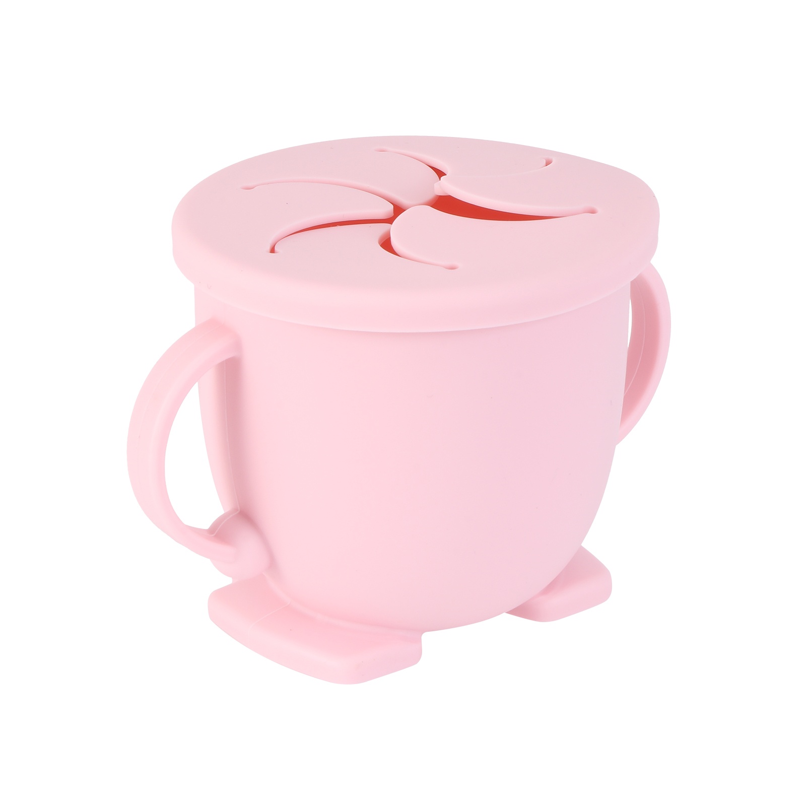 Portable Snack Cup Silicone Snack Container with Lid for Toddler and Baby