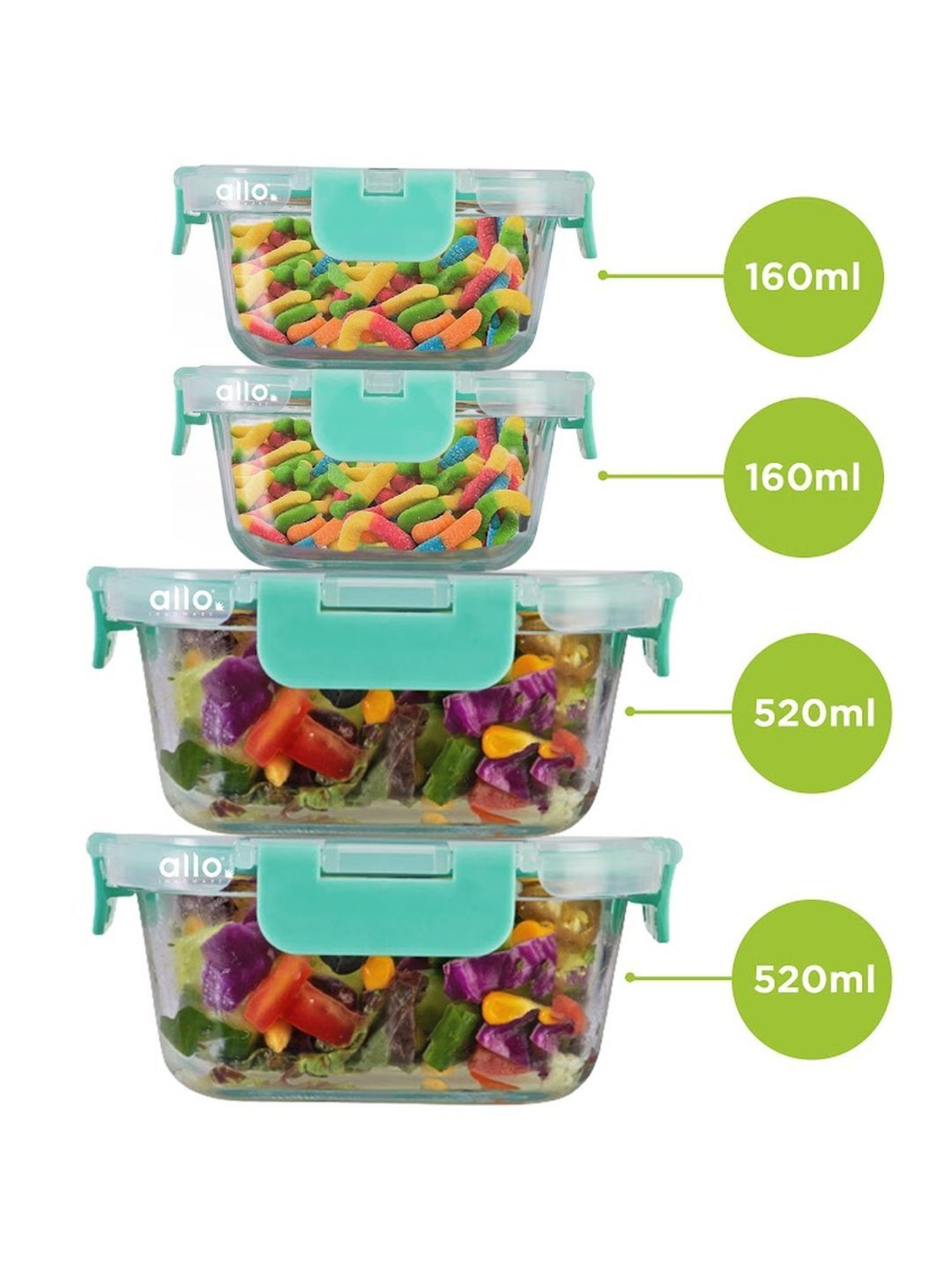 Borosilicate Glass Containers with Lids Microwave Safe Container for Glass Food Storage Containers