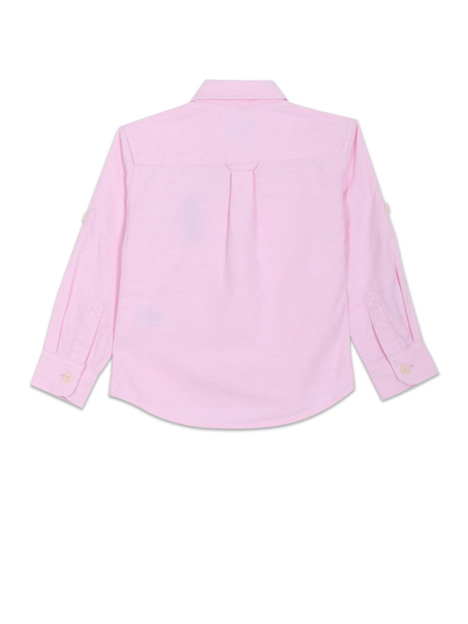 U.S. Polo Assn. Kids Pink Solid Full Sleeves Shirt