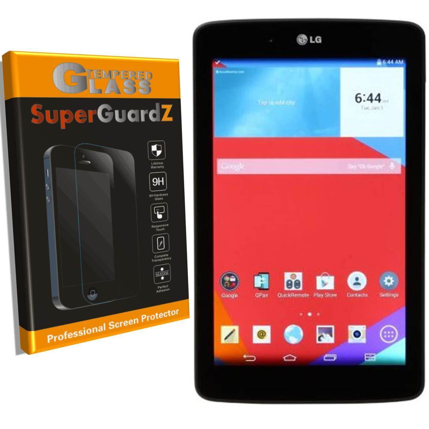 for LG G Pad F7.0 Screen Protector [Tempered Glass], SuperGuardZ, 9H, 0.3mm, Anti-Scratch [Lifetime Replacement] + LED Stylus Pen