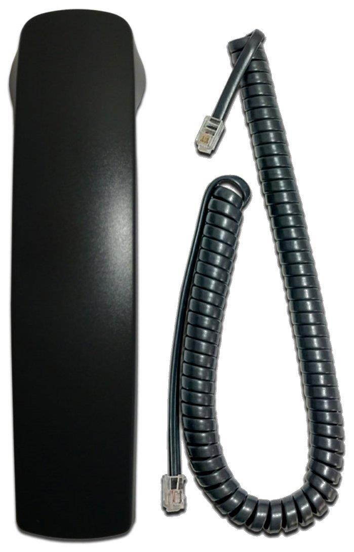 Vertical SBX 320/IP7000/Edge 4000 Series Charcoal Gray Handset WITH CURLY CORD