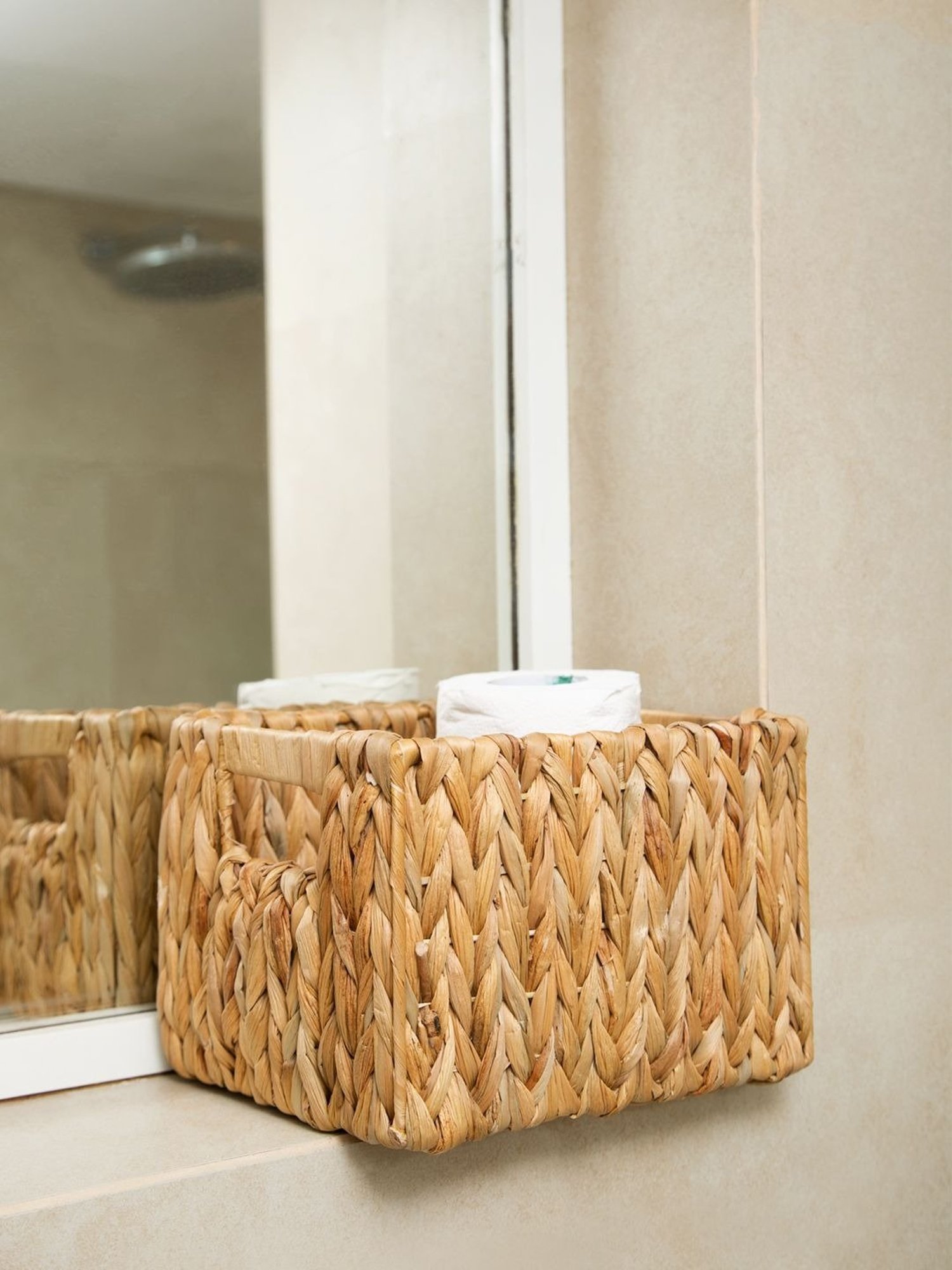 VarEesha Brown & Black Bamboo Multi-Purpose Basket - Set of 1