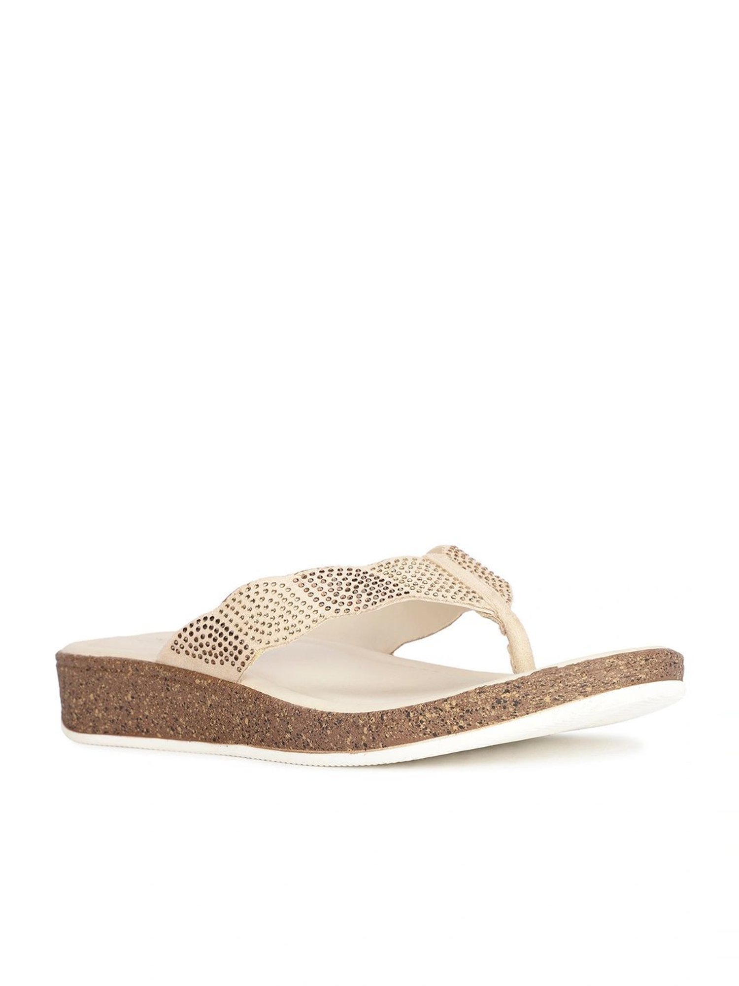 Bata Women's Irene Beige Thong Wedges