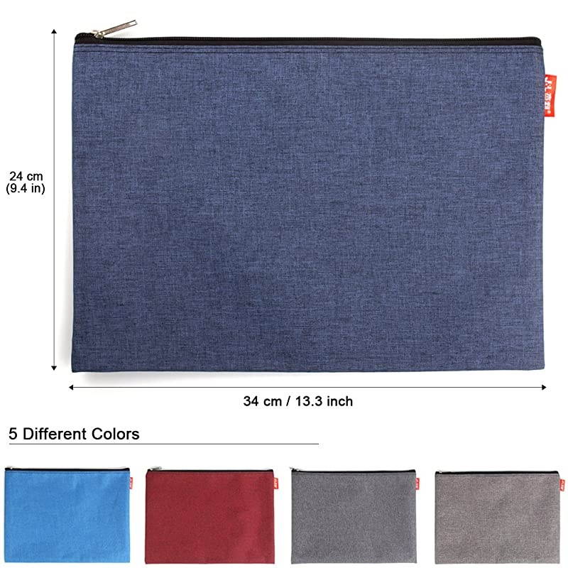 5 Pack Canvas Zipper Tool Bag Set 133 x 94 14oz Heavy Duty Waterproof Multipurpose Utility Multi Tool Storage Pouch Case for Organizing and Sorting Household Tools Spare Parts 5 Colors