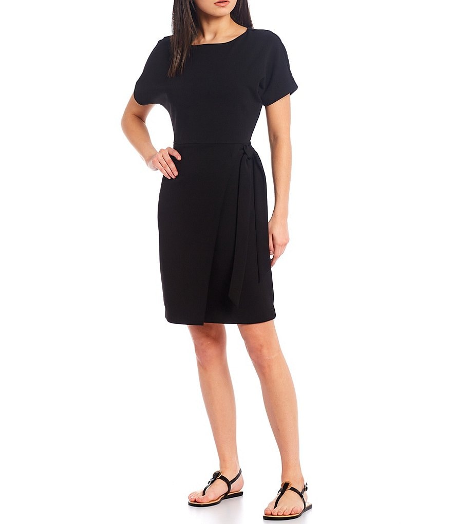Gibson & Latimer Knot Front Short Sleeve Knit Dress
