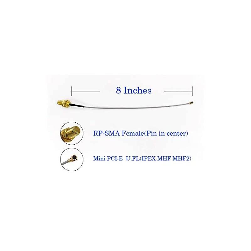 x 8dBi .4GHz 5.8GHz Dual Band WiFi Antenna IPEX + x 0cm U.FL to RP-SMA Female Extension Cable for Mini PCIe Card Wireless Router Notebook Computer PS4 Drone
