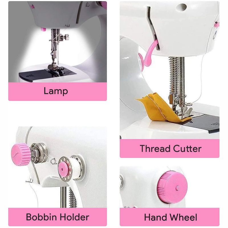 Dartwood Mini Portable Sewing Machine - Compact and Lightweight for Beginners and Kids
