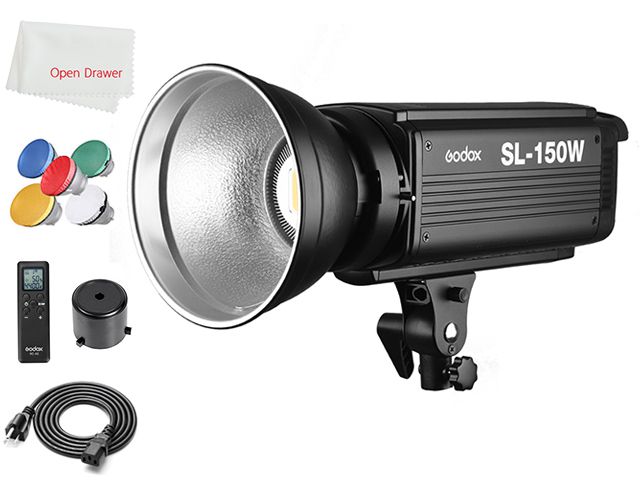 Godox SL-150W LED Video Light, 150WS White 5600K Version Compatible Bowens Mount + Remote Controller + Reflector