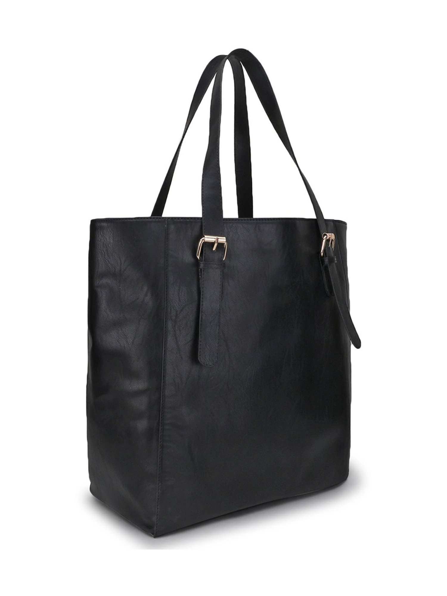 Spice Art Black Solid Large Tote Bag