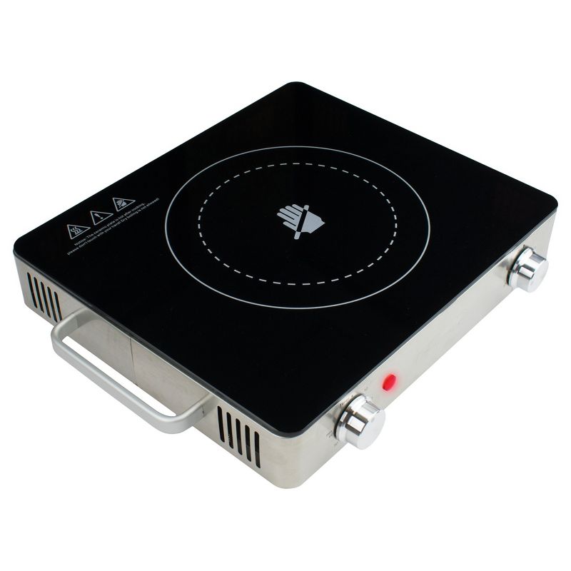 Brentwood Select 1200w Single Infrared Electric Countertop Burner in Stainless Steel with Timer