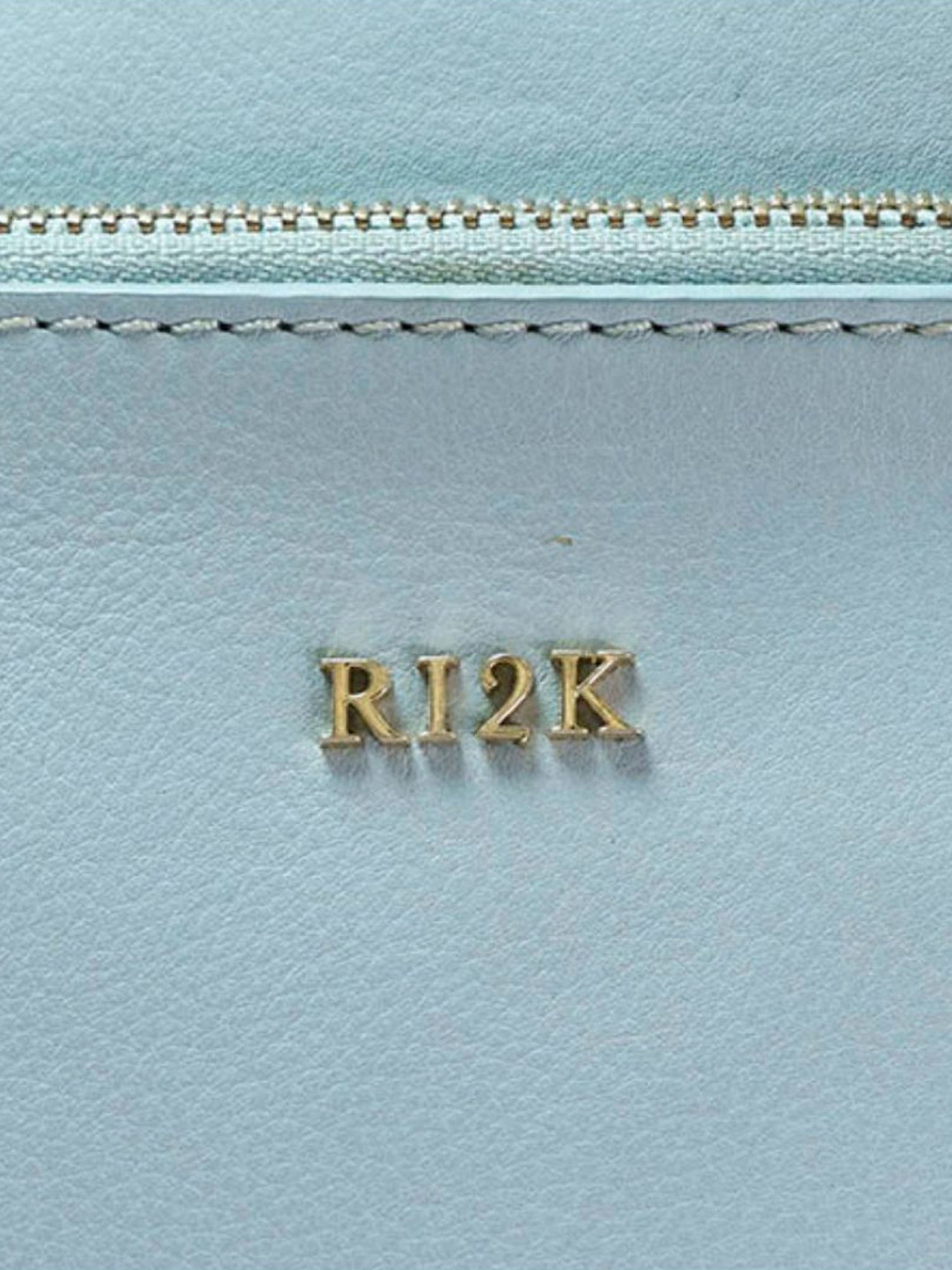 RI2K London Blue Leather Large Shoulder Bag