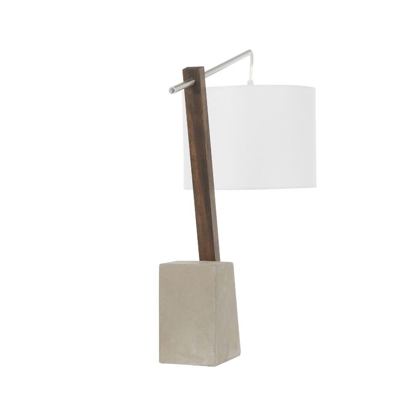 Robyn Table Lamp with Concrete Base and Shade (Includes LED Light Bulb) White - LumiSource