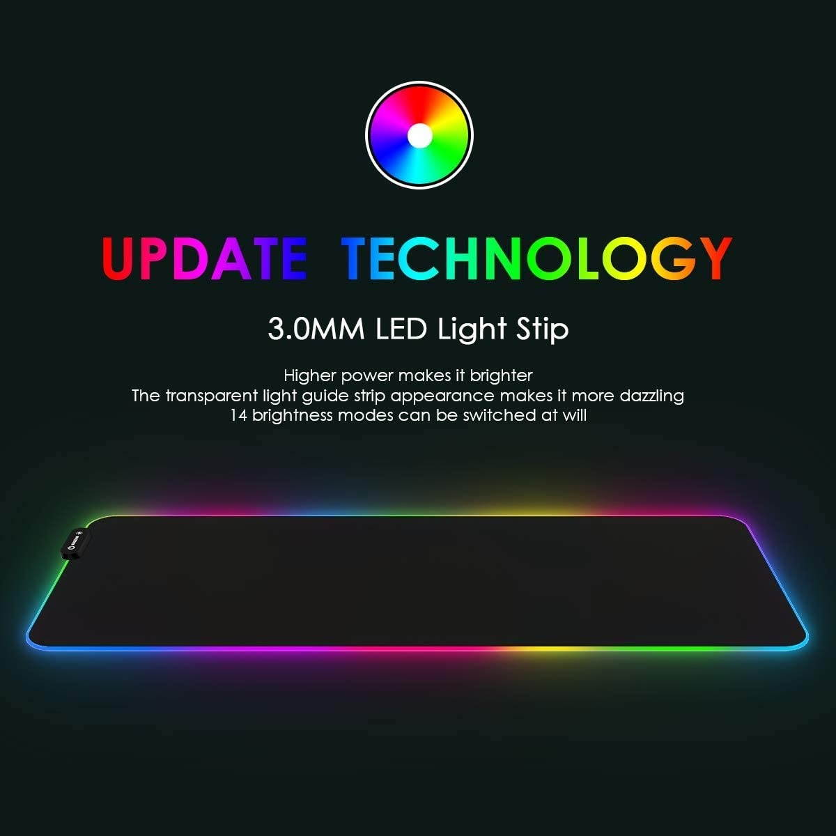 RAGZAN Large RGB Gaming Mouse Pad Led Extended XXL Soft Mousepad with 14 Lighting Mode Anti-Slip Rubber Base Computer Key Board Mouse Mat for PC Gamer/Laptop Gamer/Officer( 31.5&times11.8 inches)