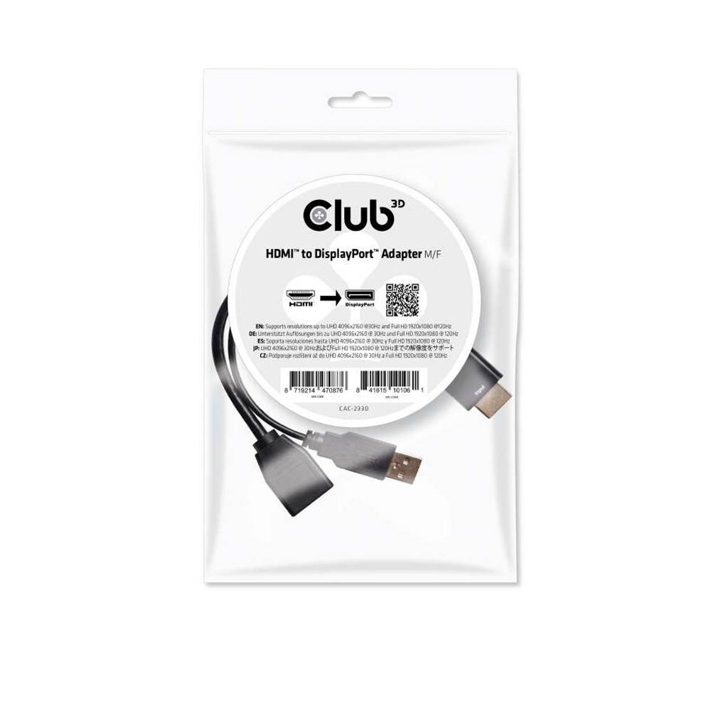 Club 3D Hdmi To Displayport Adapter