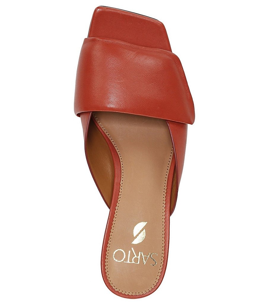 Sarto by Franco Sarto Violet Leather Square Toe Mules