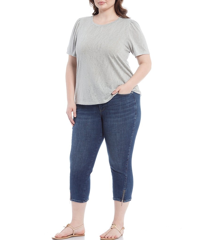 Ruby Rd. Plus Size Super Soft Stretch Denim Straight Leg Jeans
